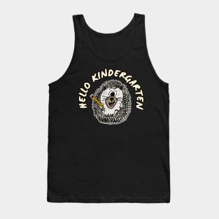 Hello Kindergarten Hedgehog First Day Of School 2022 Tank Top